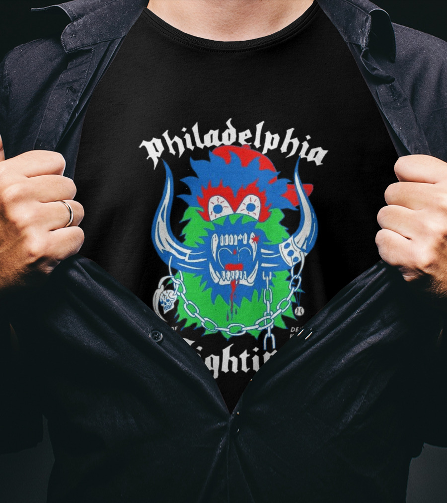 Philadelphia Fightins Monster Philly Sports Chains T-Shirt