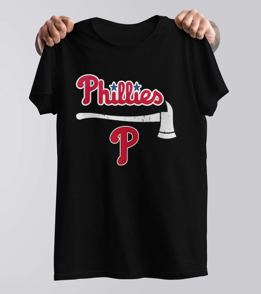 Philadelphia Phillies Firefighter Axe P Baseball Team Fan T-Shirt