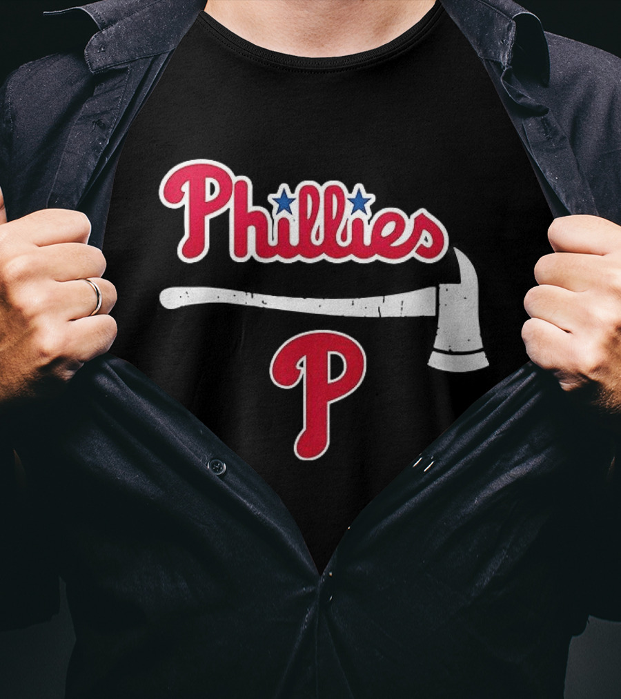 Philadelphia Phillies Firefighter Axe P Baseball Team Fan T-Shirt