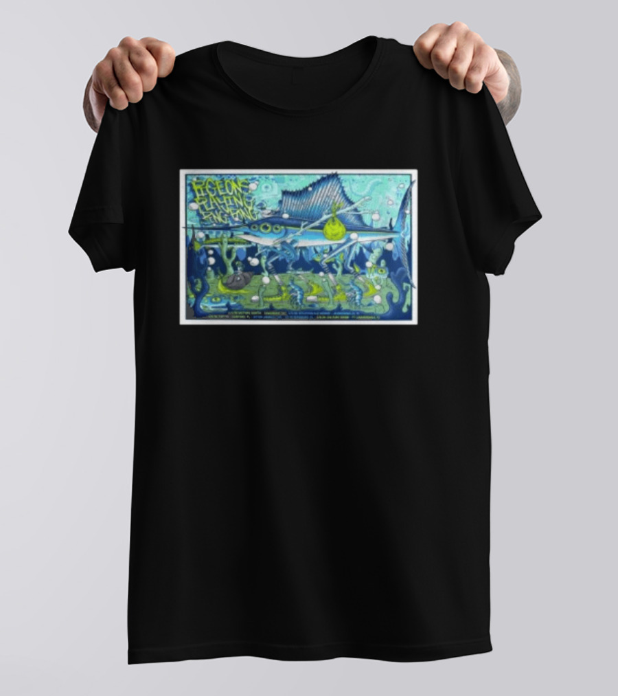 Pigeons Playing Ping Pong Mar 5 2026 Jacksonville Fl Sailfish Bubbles Sea Creatures T-Shirt