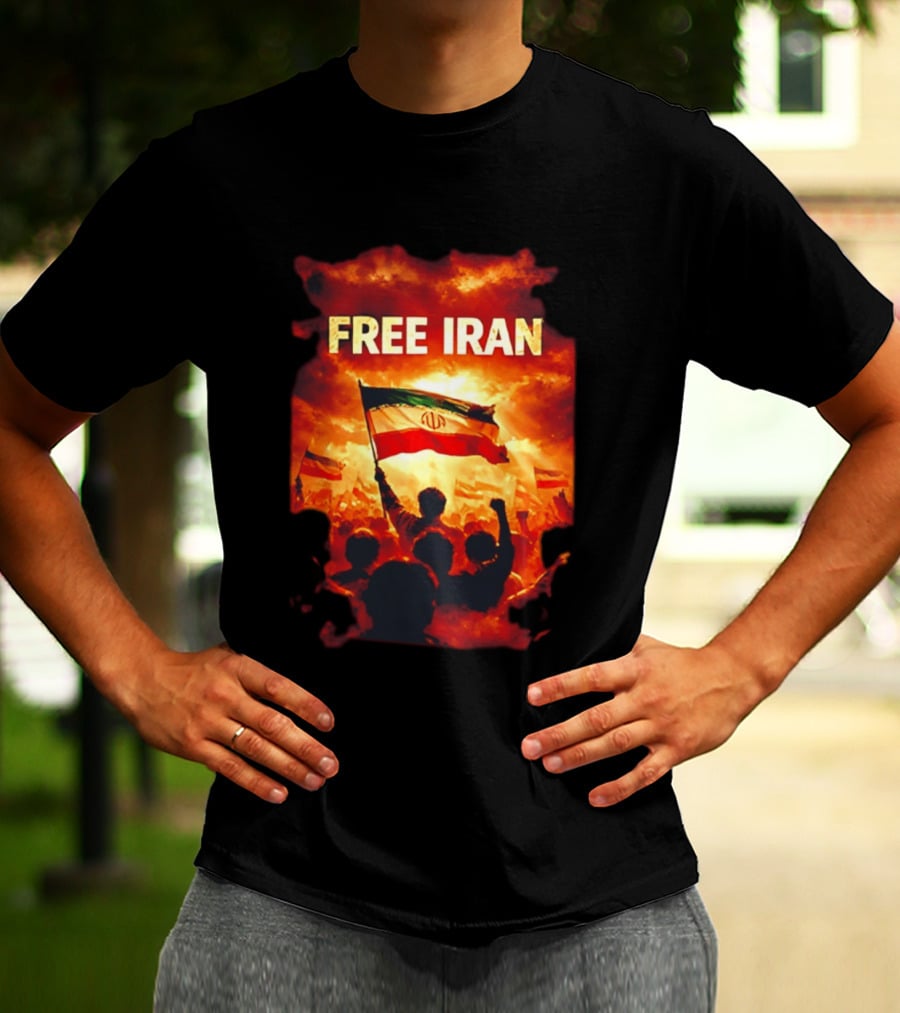 Free Iran Flag Protest Human Rights Solidarity T-Shirt