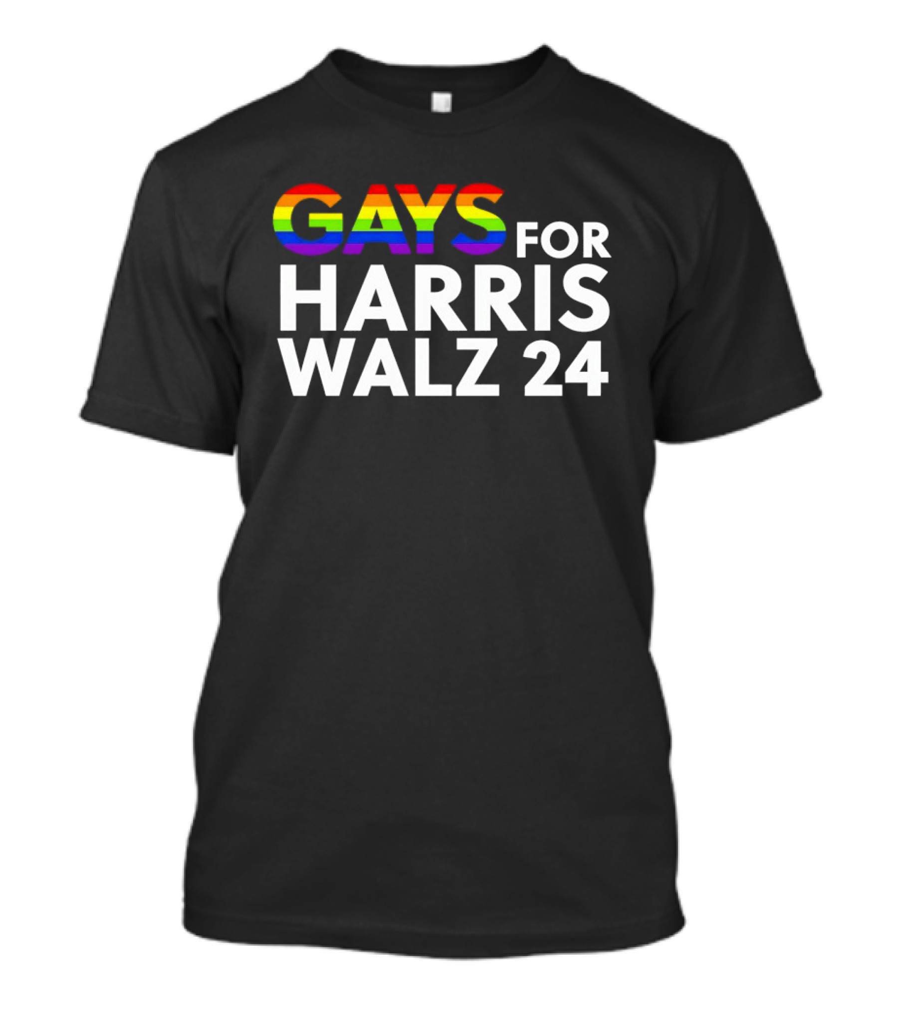 Gays For Harris Walz 24 LGBT Rainbow Pride T-Shirt