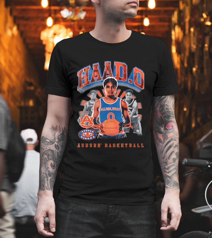 HAAD.O Auburn Basketball Tigers Player Number 0 Collage T-Shirt