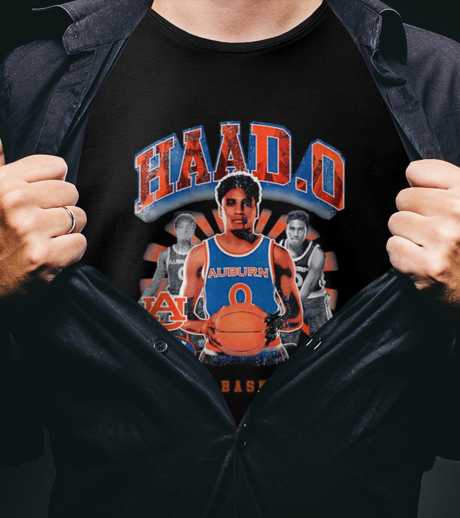 HAAD.O Auburn Basketball Tigers Player Number 0 Collage T-Shirt