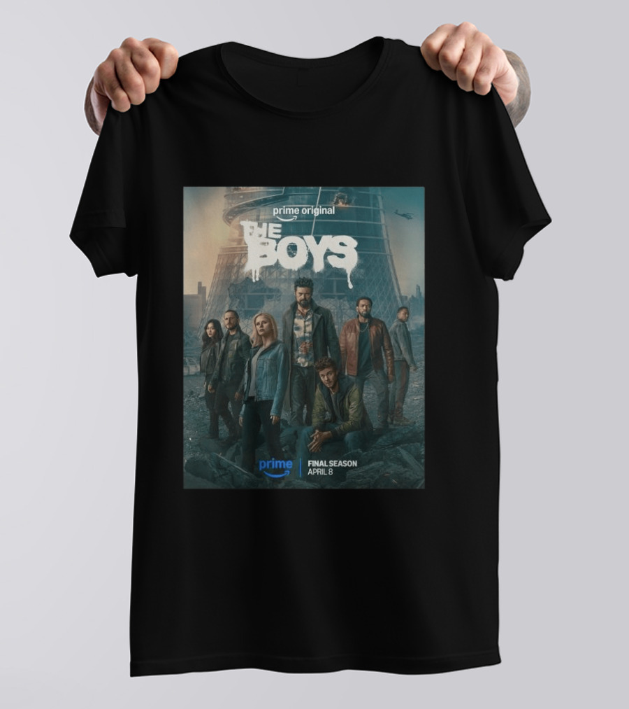 Prime Original The Boys Final Season April 8 Release Promotion T-Shirt
