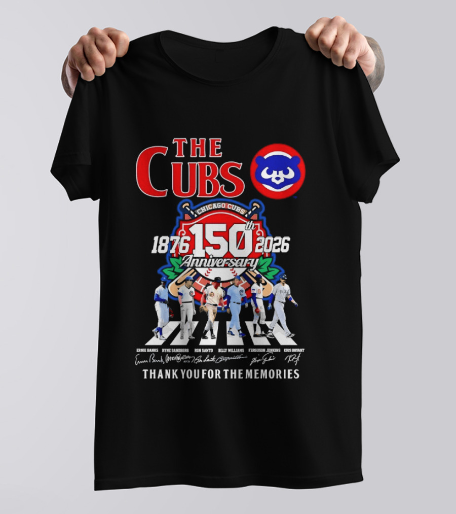 Chicago Cubs 150th Anniversary Abbey Road Thank You For The Memories 1876 2026 Signature Edition T-Shirt
