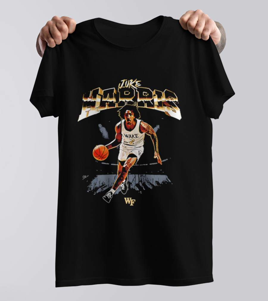 Juke Harris Wake Forest Basketball NCAA Player WF T-Shirt