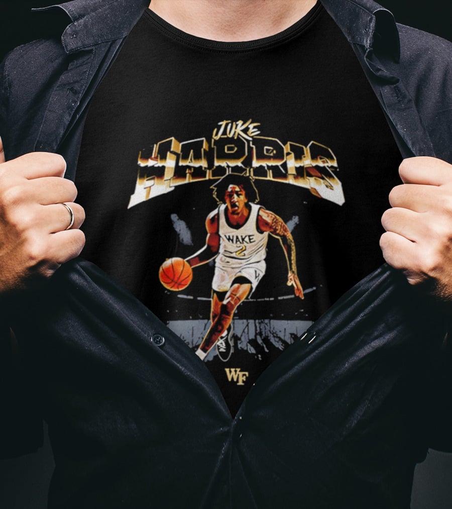 Juke Harris Wake Forest Basketball NCAA Player WF T-Shirt