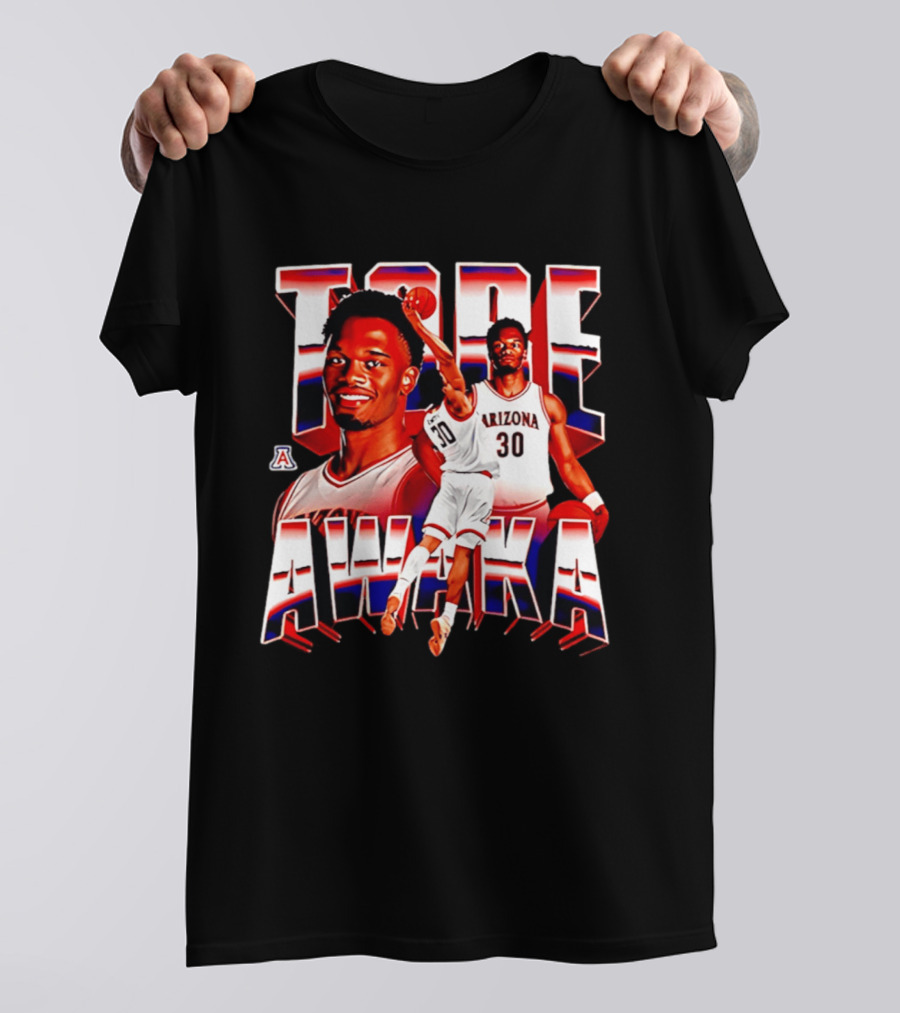 Tobe Awaka Arizona Wildcats Basketball 30 NCAA Player Collage T-Shirt