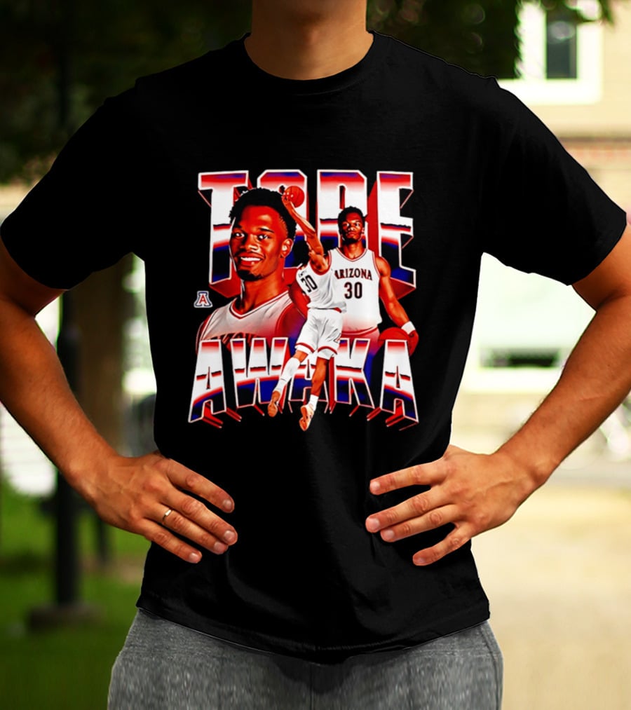 Tobe Awaka Arizona Wildcats Basketball 30 NCAA Player Collage T-Shirt