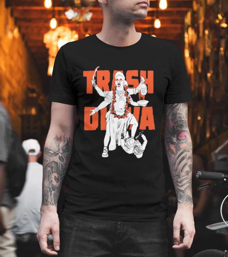 Trash Diva Multi Armed Figure With Head And Sword T-Shirt