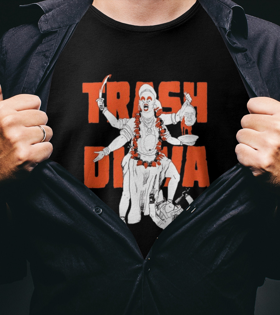 Trash Diva Multi Armed Figure With Head And Sword T-Shirt