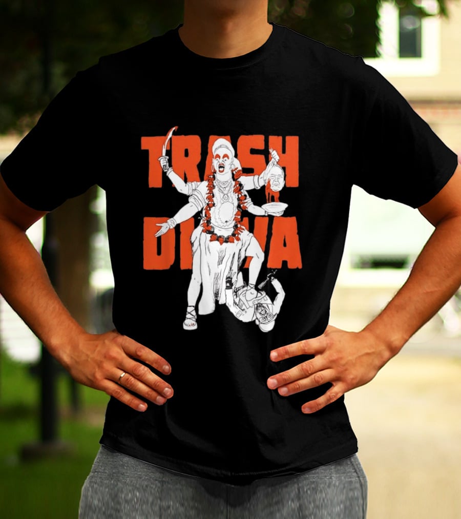 Trash Diva Multi Armed Figure With Head And Sword T-Shirt