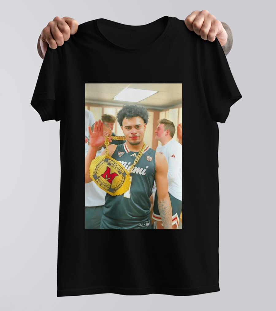 Miami RedHawks Trey Perry Almost Friday Celebration Chain Basketball Locker Room T-Shirt