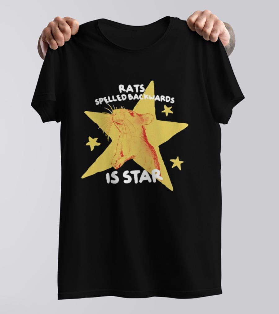 Rats Spelled Backwards Is Star Yellow Star Mouse T-Shirt