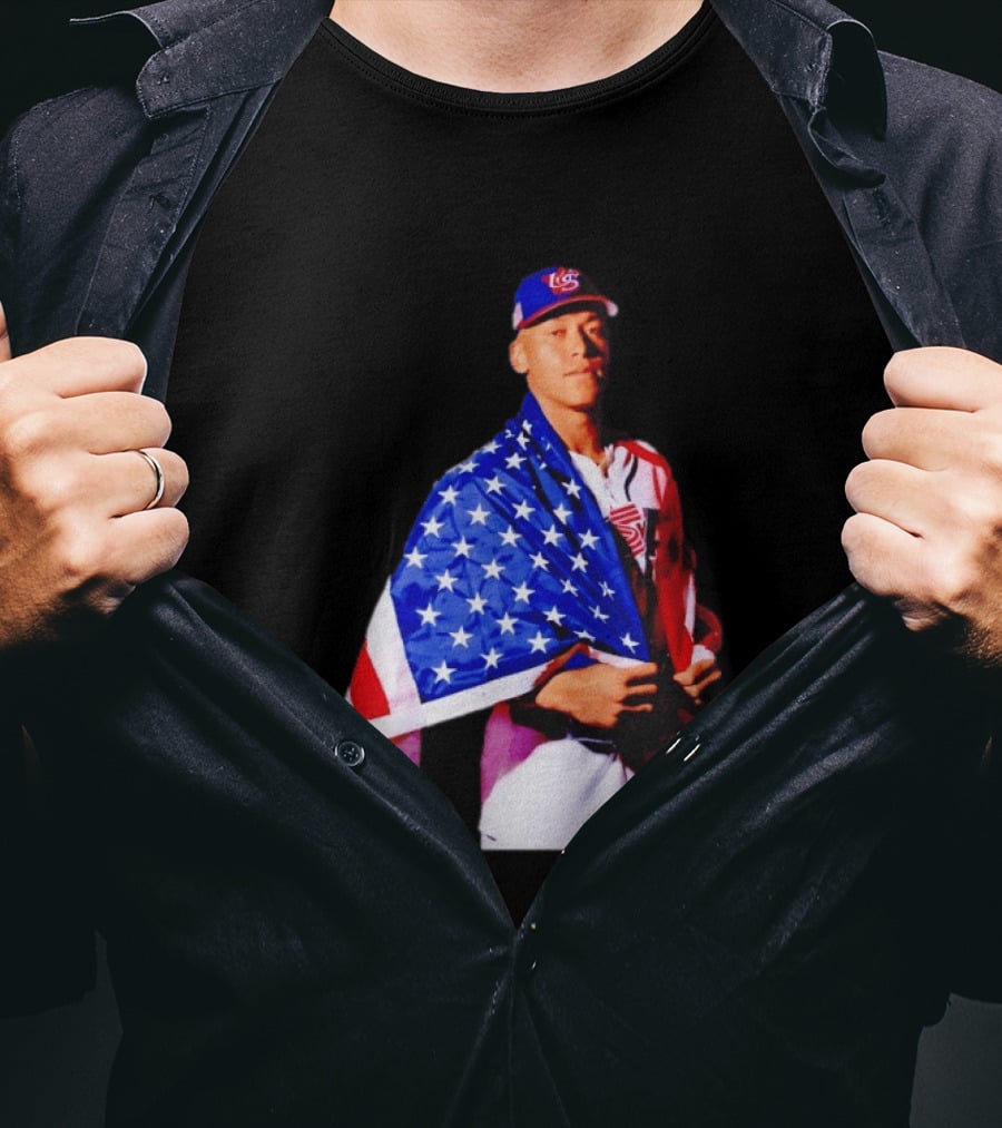 Aaron Judge Captain Team USA Baseball American Flag T-Shirt