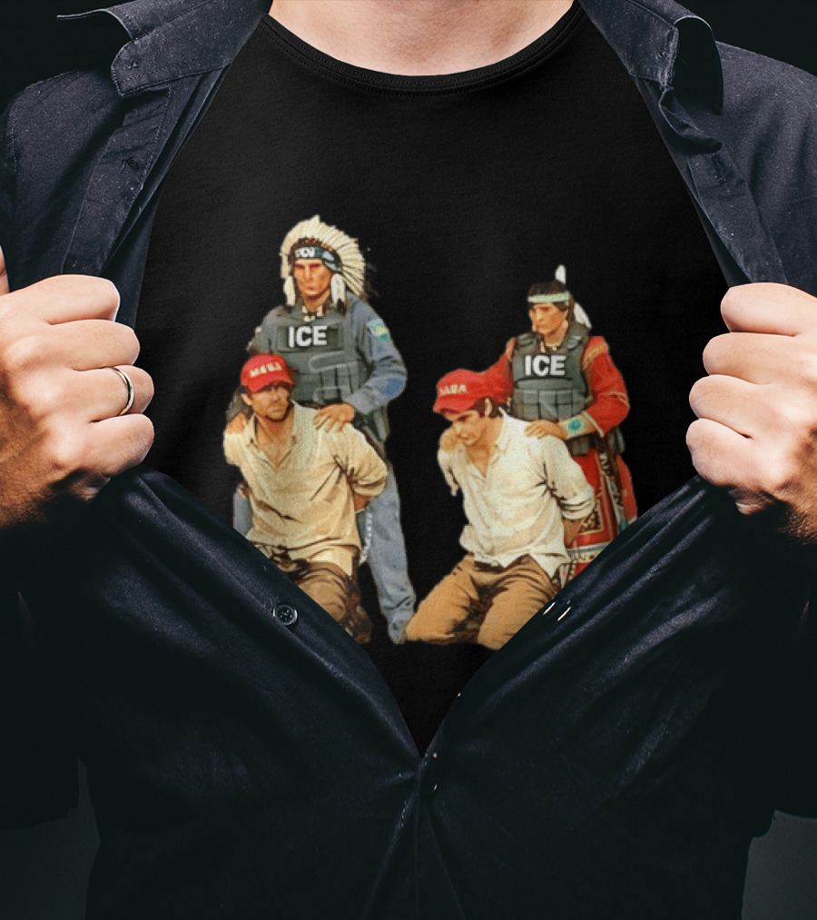 Anti ICE Native Police MAGA Mana T-Shirt