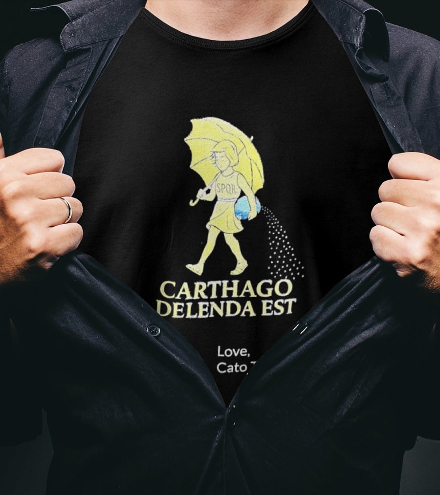 Carthago Delenda Est Love Cato The Elder Retro Salt Girl T-Shirt