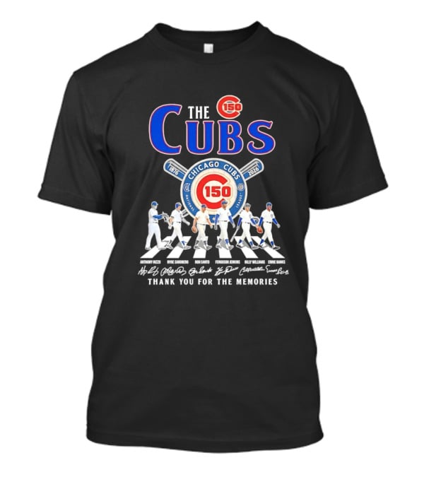Chicago Cubs 150th Anniversary 1876 2026 Thank You For The Memories T-Shirt