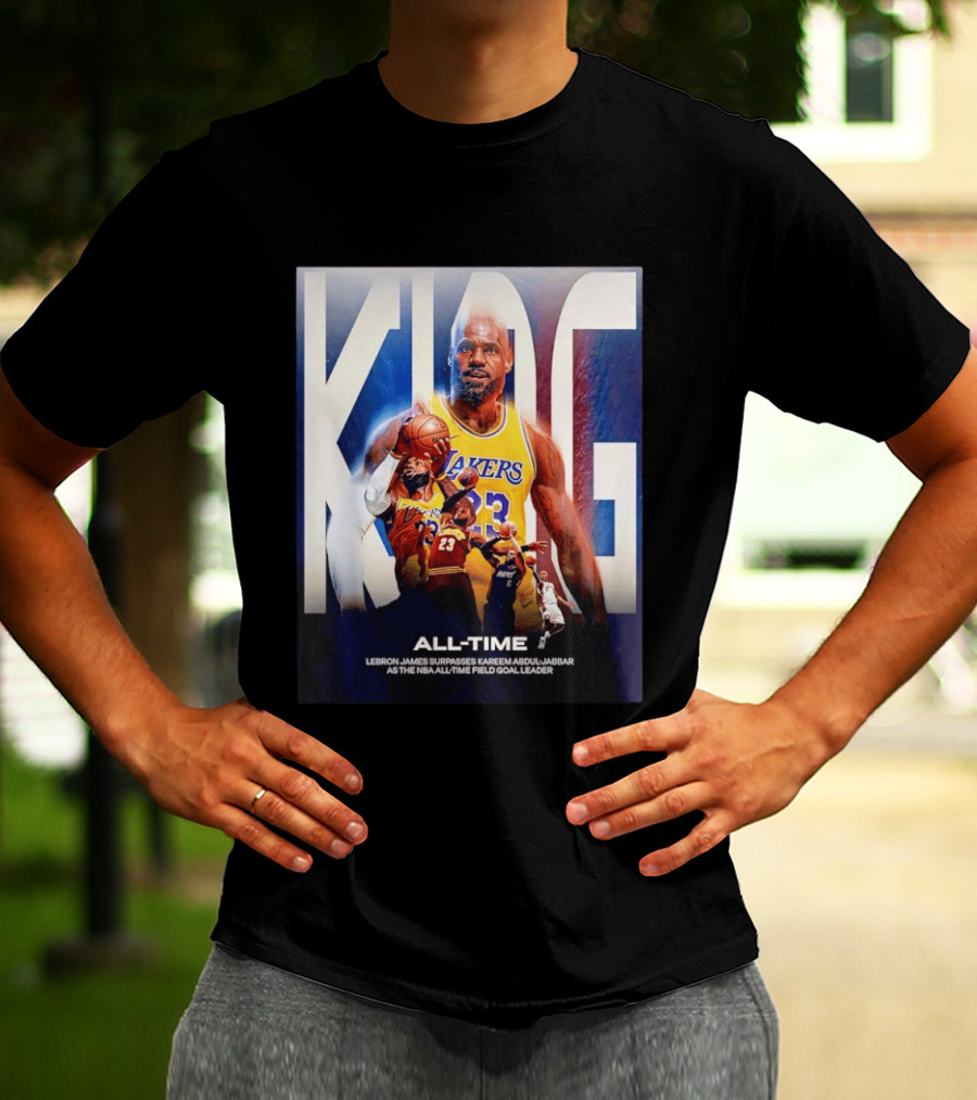 KING Lebron James Surpasses Kareem Abdul Jabbar As NBA All Time Field Goal Leader T-Shirt