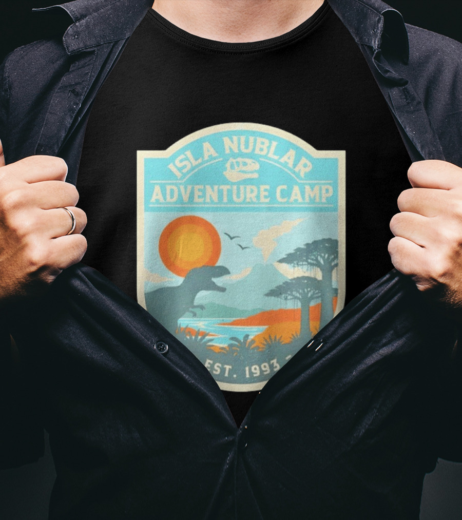 Isla Nublar Adventure Camp Dinosaur Island Est 1993 T-Shirt