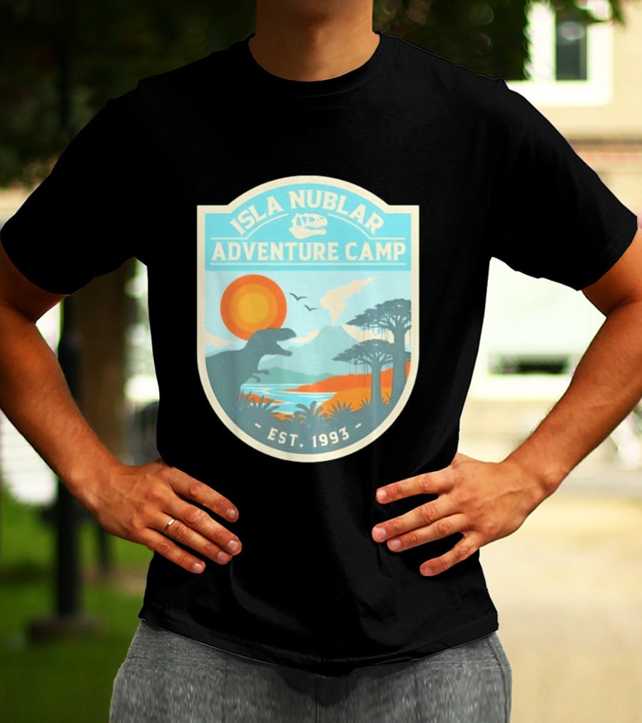 Isla Nublar Adventure Camp Dinosaur Island Est 1993 T-Shirt