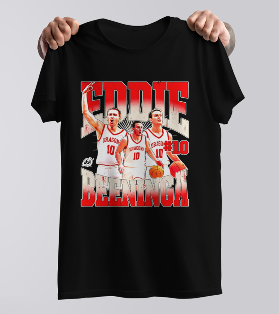 Eddie Beeninga Dragons Basketball #10 Collage MSUM NCAA T-Shirt