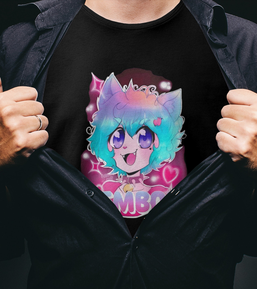 Femboy Anime Pastel Cat Ears Kawaii Aesthetic Cute T-Shirt