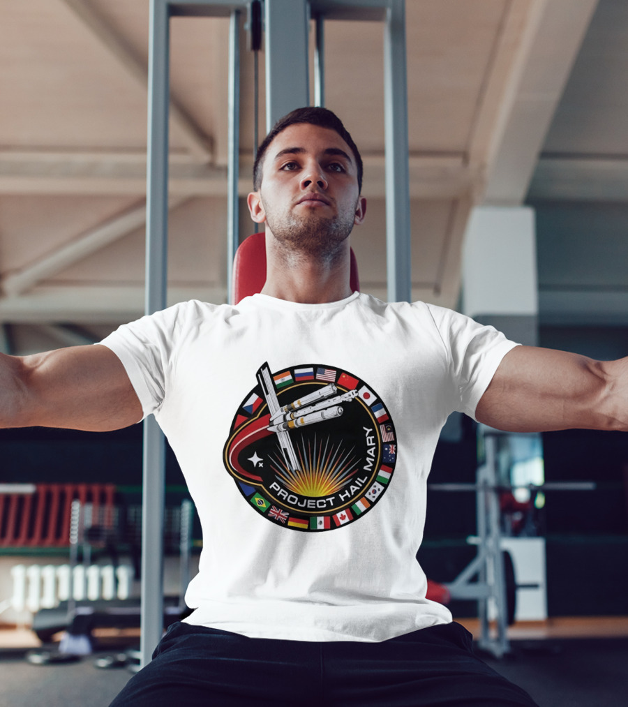 Project Hail Mary Mission Patch International Flags T-Shirt