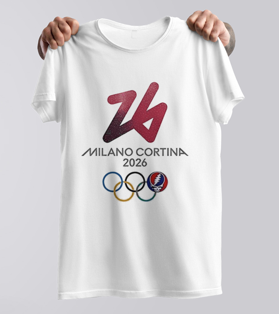 Grateful Dead Milano Cortina 2026 Winter Olympics Skeleton T-Shirt