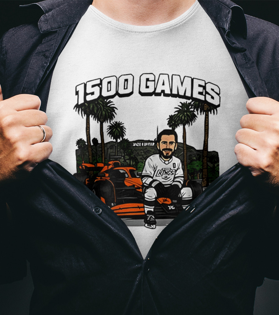 Los Angeles Kings Anze Kopitar 1500 Games Celebration 2026 T-Shirt