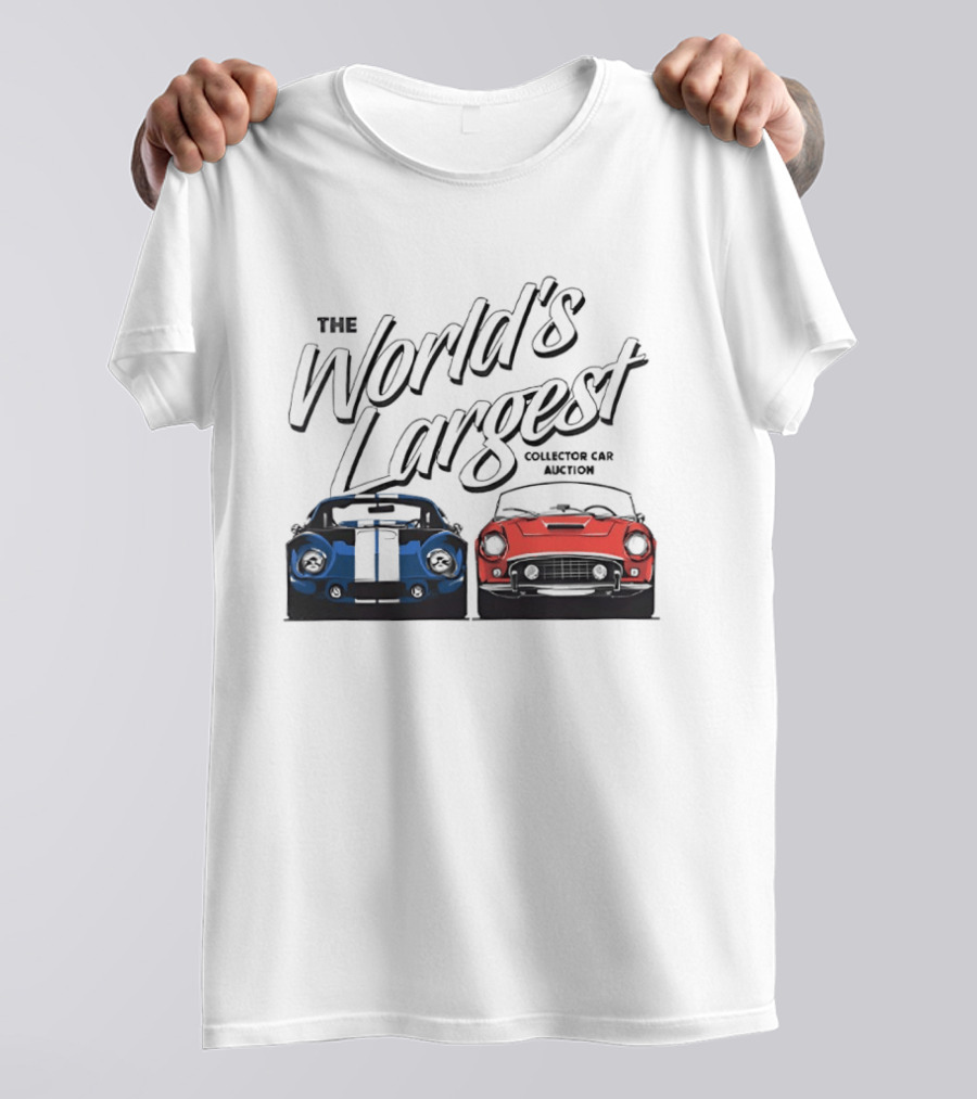 The World's Largest Collector Car Auction Blue And Red Cars T-Shirt