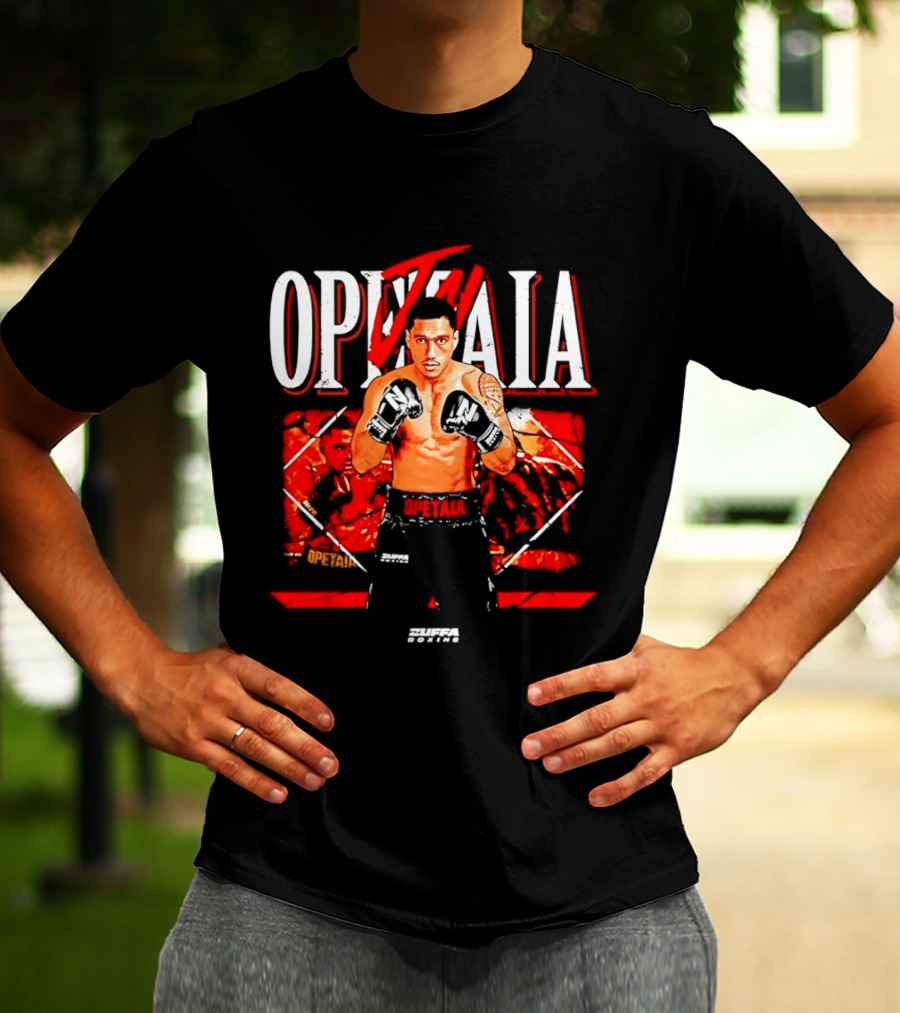 Jai Opetaia Boxing Zuffa Fighter Dynamic Pose T-Shirt