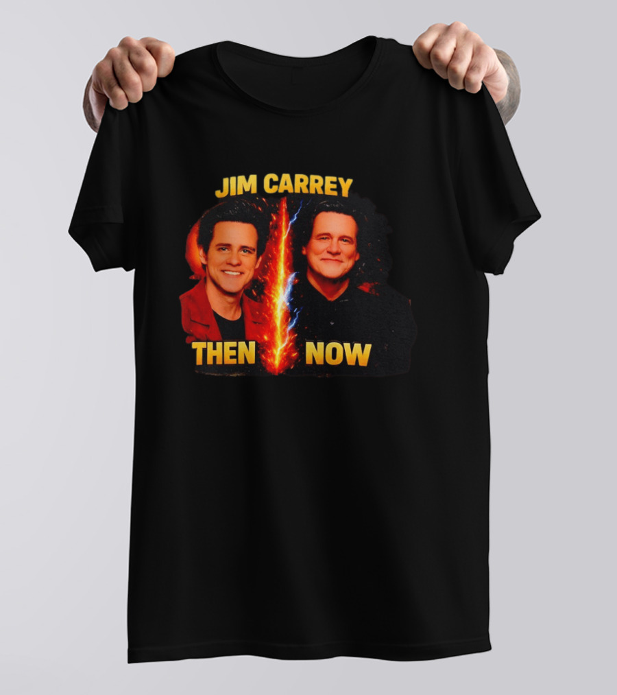 Jim Carrey Then And Now Evolution T-Shirt