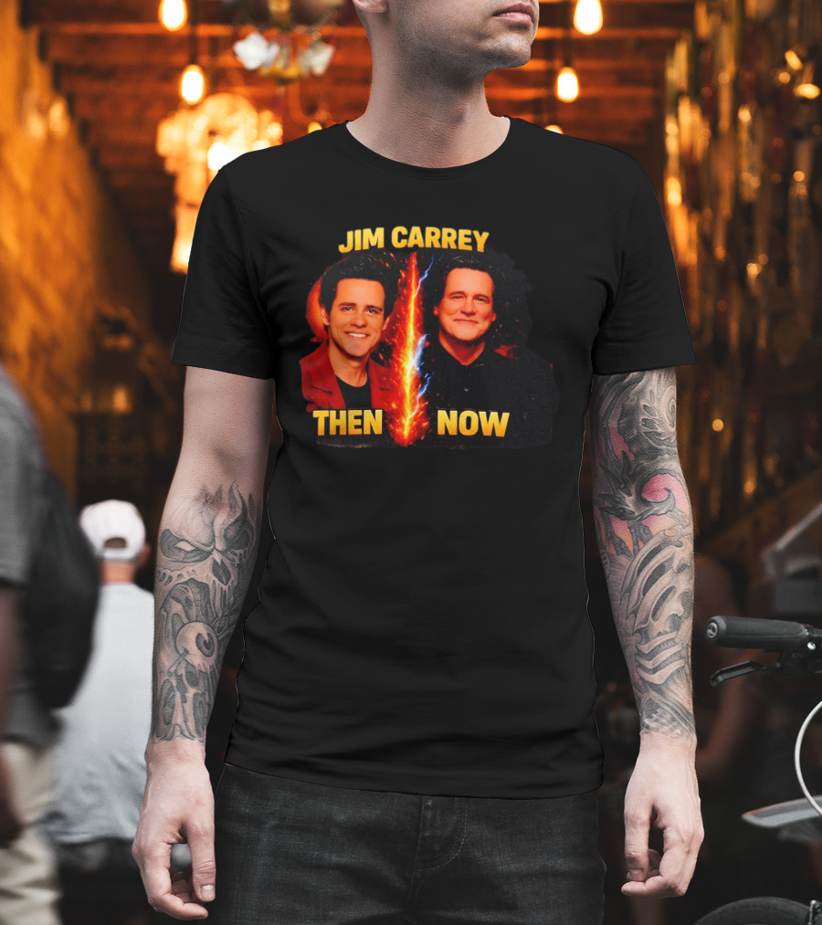 Jim Carrey Then And Now Evolution T-Shirt