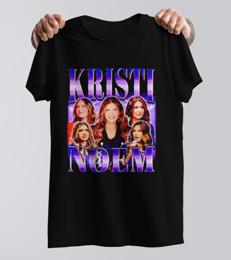 Kristi Noem Collage Purple Aesthetic T-Shirt