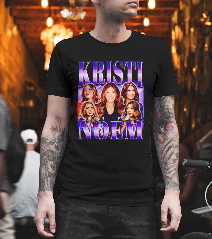 Kristi Noem Collage Purple Aesthetic T-Shirt