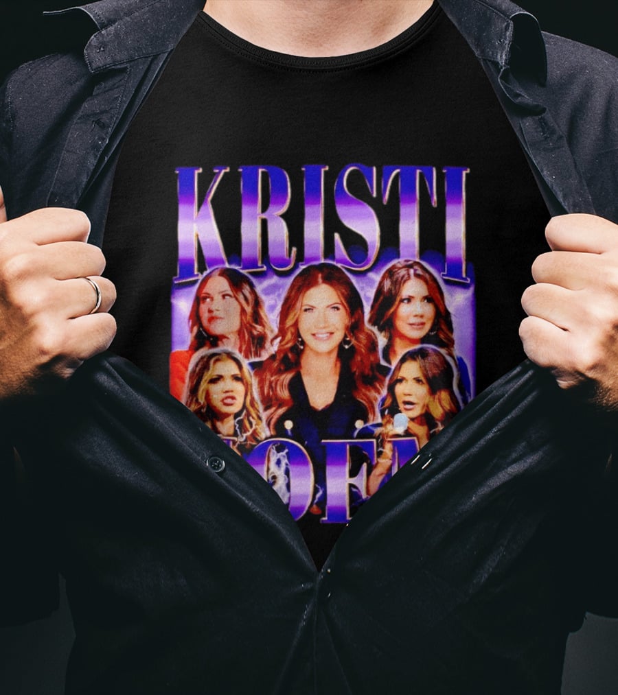 Kristi Noem Collage Purple Aesthetic T-Shirt