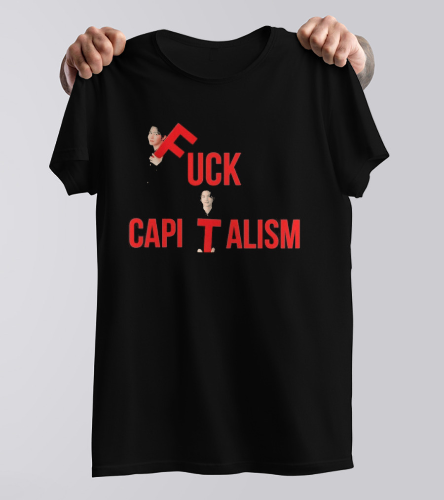 Suga BTS FCK Capitalism Red T-Shirt