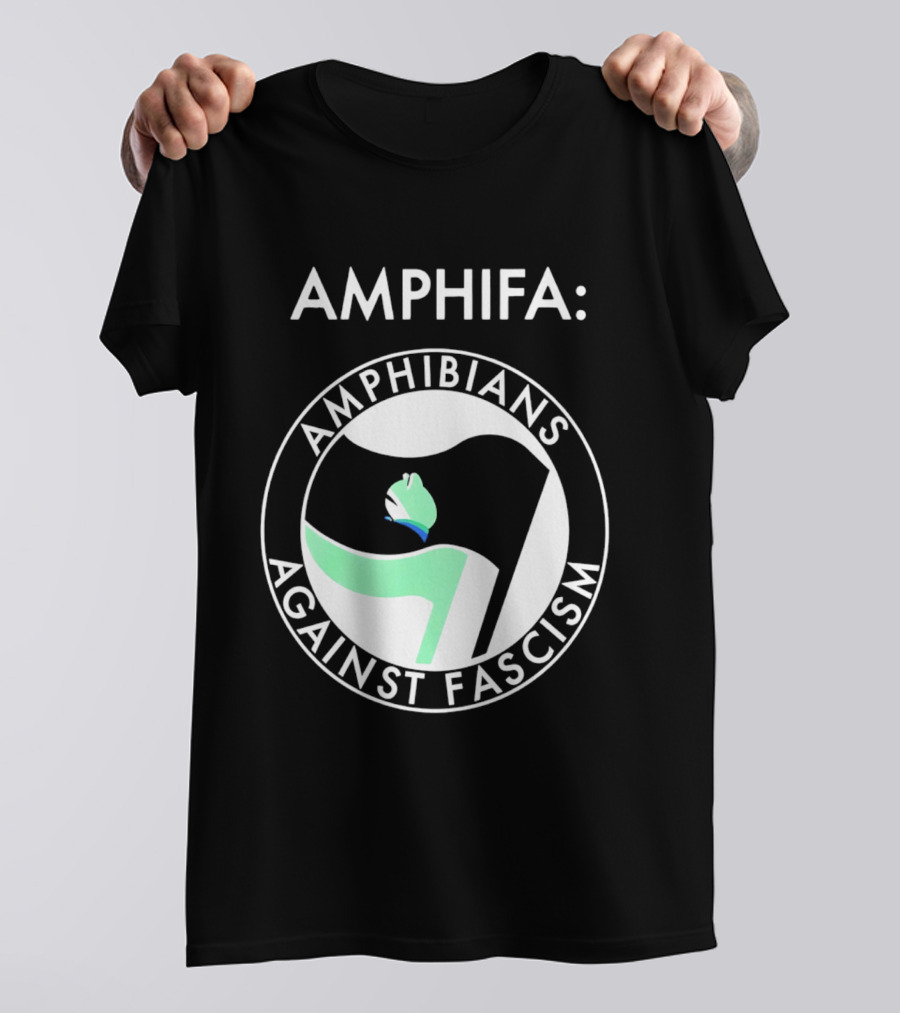 AMPHIFA Amphibians Against Fascism Frog логотип T-Shirt