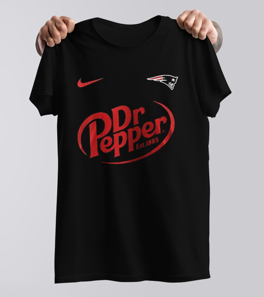 New England Patriots Dr Pepper Nike Collaboration Est. 1885 T-Shirt
