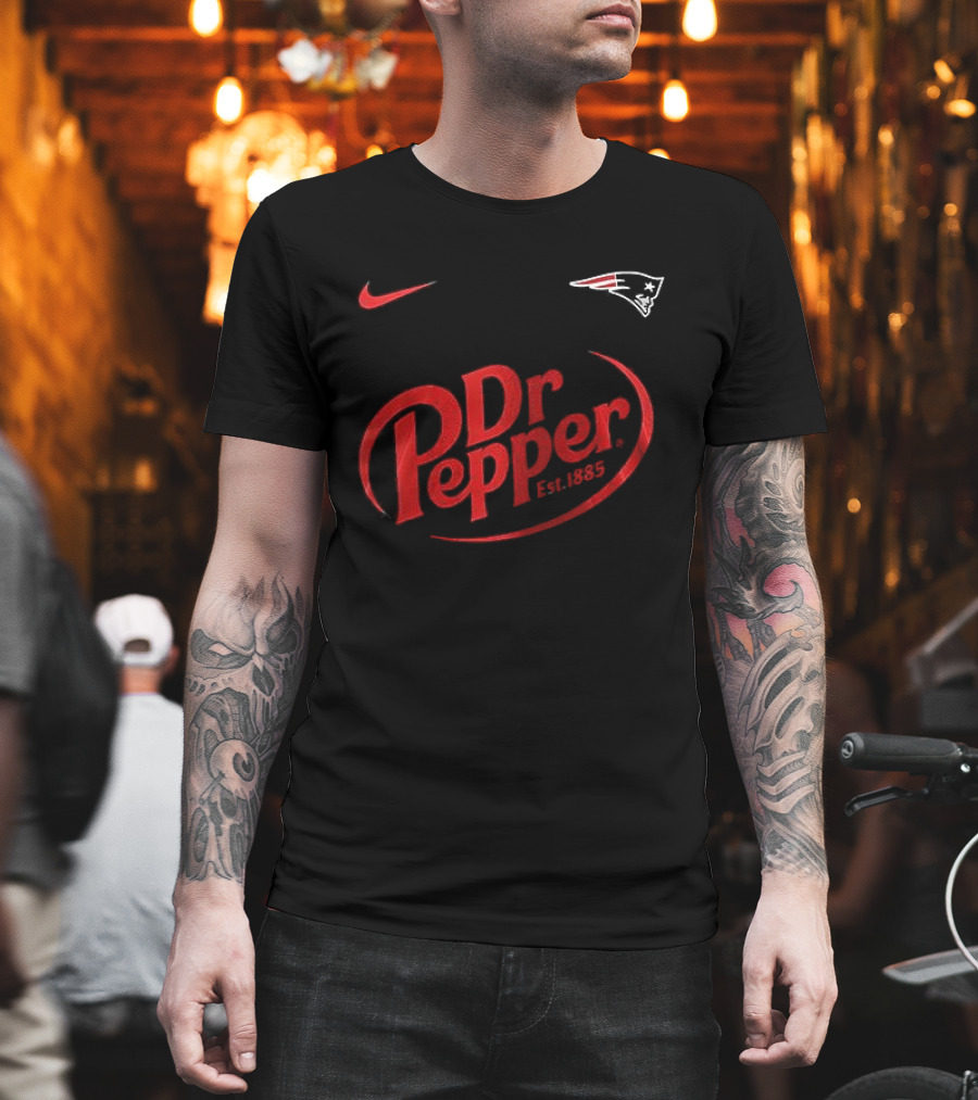 New England Patriots Dr Pepper Nike Collaboration Est. 1885 T-Shirt