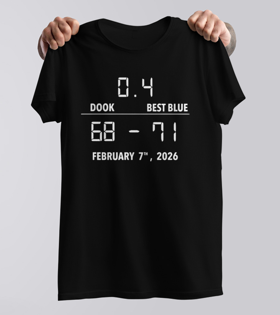 UNC Best Blue Victory Over Dook 0.4 Seconds February 7th 2026 68 71 T-Shirt