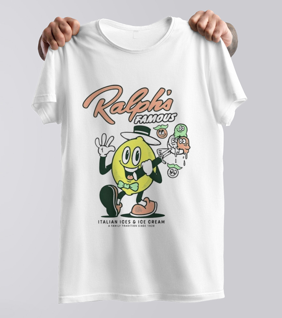 Ralph's Famous Italian Ices Ice Cream Family Tradition Since 1928 T-Shirt