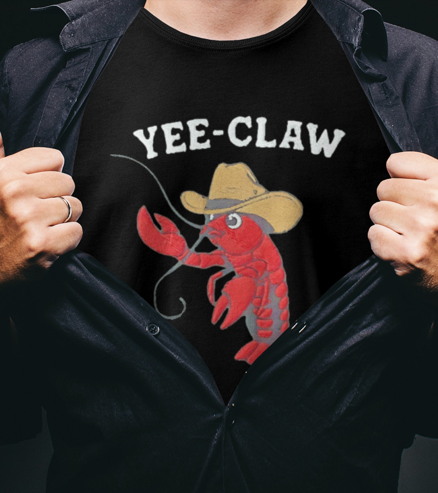 Yee Claw Cowboy Lobster Embroidered Wrangler T-Shirt