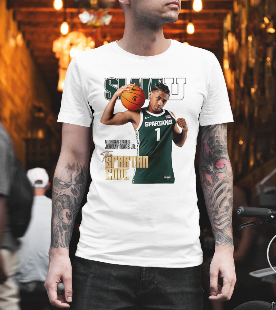 SlamU Jeremy Fears Jr Spartans The Spartan Code Michigan State T-Shirt