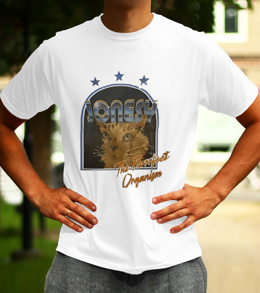 Jonesy The Purrfect Organism Cat Face Three Stars T-Shirt