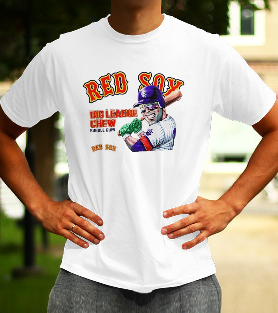 Red Sox Big League Chew Bubble Gum Baseball Batter T-Shirt