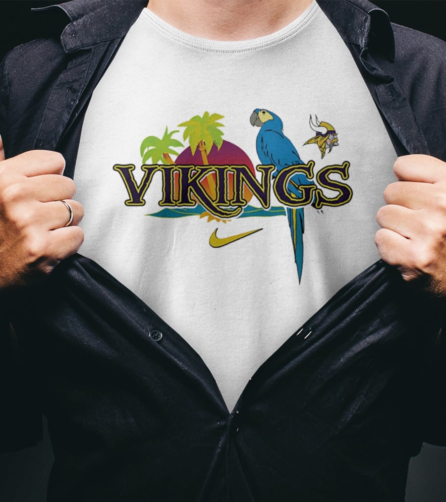 Vikings Parrot Tropical Island Nike Minnesota T-Shirt