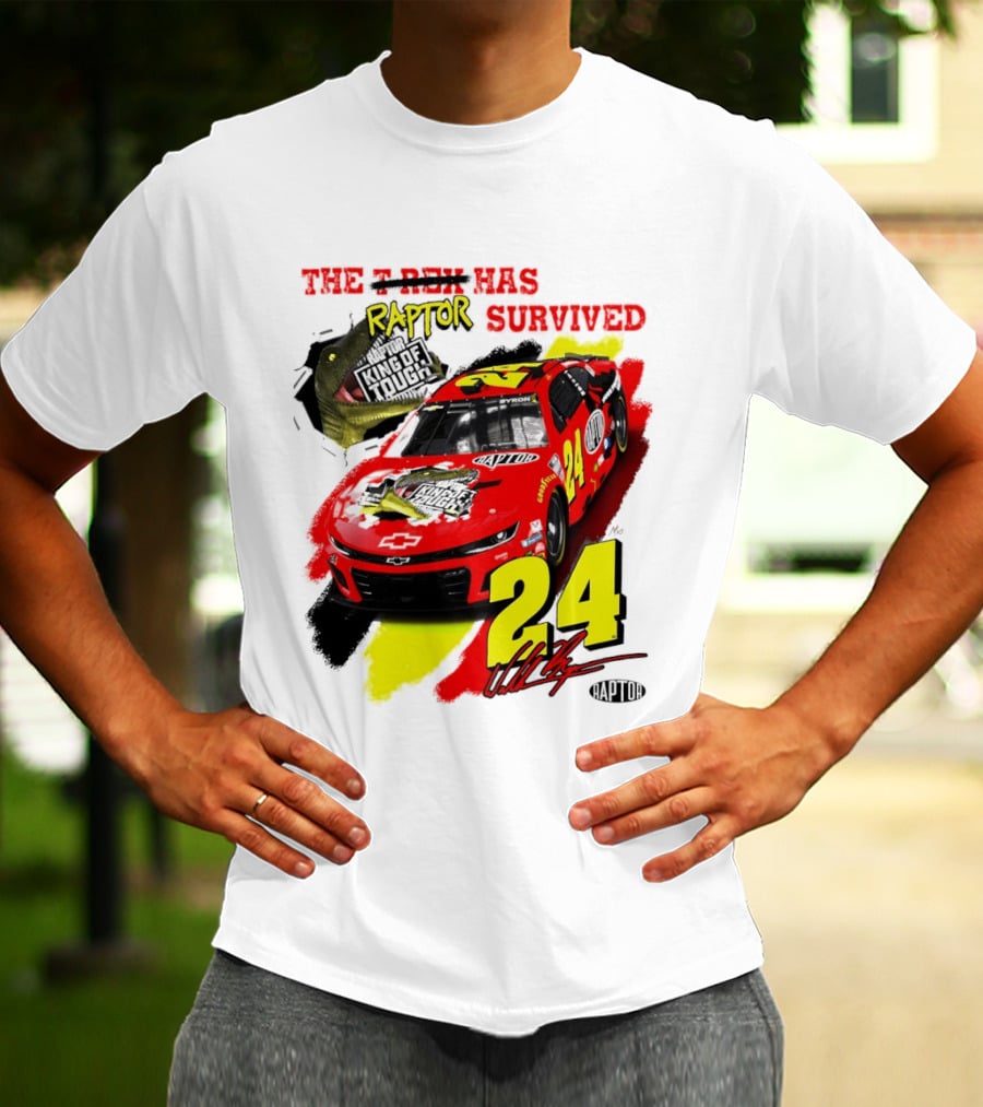 William Byron 24 NASCAR Chevrolet Camaro Raptor Survived King Of Tough T-Shirt